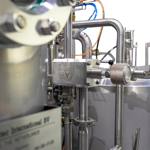 Close-up of VomaJET direct steam injection unit – precision-engineered for consistent cooking in confectionery production